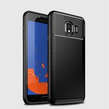 Samsung Galaxy J4 Için Uyumlu Kılıf Karbon Tasarımlı Slim Kamera Lensini Korumalı Kapak