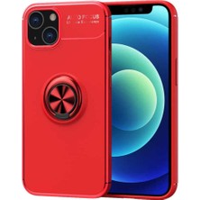 iPhone 13 Için Uyumlu Kılıf Dönebilen Standlı Olabilen Yüzüklü Renkli Ravel Kapak