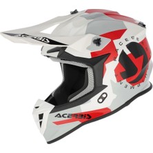 Acerbis Lınear Kask 2206 Gri Kırmızı