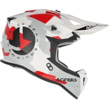 Acerbis Lınear Kask 2206 Gri Kırmızı