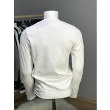 Kanguru Cepli Fermuar Detaylı Kapüşonsuz Sweatshirt %75 Cotton %25 Polyester