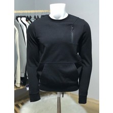 Keyt Sport Kanguru Cepli Fermuar Detaylı Kapüşonsuz Sweatshirt %75 Cotton %25 Polyester