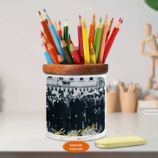 Asilmeydan Askerleri Selamlayan Kemal Atatürk Ahşap Seramik Kalemlik-682