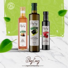 Organic Windy Valley Soslar Seti   Soğuk sıkım zeytinyağı 750ml Elma Sirkesi 500 ml Nar Ekşisi 350 gr (3 Parça)