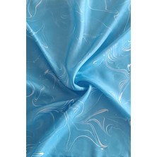 ElifEbru Exclusive Handicrafts Ebru Sanatı El Yapımı Kadın Mavi Beyaz Ipek Fular Krf 30