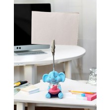 Perazayn Minik Tatlı Kawaii Pembe Gemili Yavru Fil Fotoğraf Not Tutacağı Ofis Masası Hediye Tutucu Tutacak