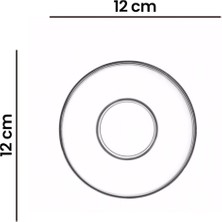 Lav Demet 6'lı Çay Tabağı - 12 cm