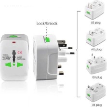 Derwell Universal Seyahat Adaptörü Abd İngiltere AU/NZ Ülkeler Arası Seyahat Adapter Çevirici