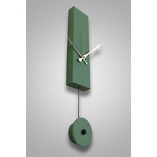 MOOCLOCK Jakar Model Dekoratif Metal Akar Sessiz Mekanizmalı Duvar Saati (Sarkaç Şeklinde Süs)