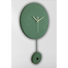 MOOCLOCK Elis Model Modern Dekoratif Metal Sıvama Akar Sessiz Mekanizmalı Duvar Saati (30*30 cm ) (Sarkaç Şeklinde Süs Ayarlanabilir)