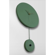 MOOCLOCK Elis Model Modern Dekoratif Metal Sıvama Akar Sessiz Mekanizmalı Duvar Saati (30*30 cm ) (Sarkaç Şeklinde Süs Ayarlanabilir)