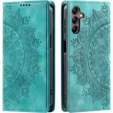 Cool-M Case Samsung Galaxy A34 5g Pu Deri Manyetik Basılı Stand Kabuğu Stand Telefon Kapağı (Yurt Dışından)