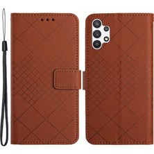 Cool-M Case Samsung Galaxy A13 4g Rhombus Basılı Deri Telefon Kapağı (Yurt Dışından)