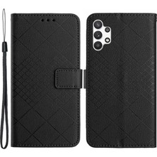 Cool-M Case Samsung Galaxy A13 4g Rhombus Basılı Deri Telefon Kapağı (Yurt Dışından)