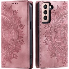 Cool-M Case Samsung Galaxy S22 5g Manyetik Otomatik Kapanış Mandala Çiçek Cüzdan Kapağı (Yurt Dışından)