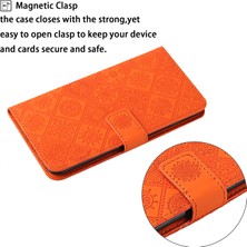 Cool-M Samsung Galaxy A25 5g Cüzdan Kılıfı Deri+Tpu Etnik Stil Kapağı (Yurt Dışından)