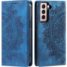 Cool-M Case Samsung Galaxy S22 5g Manyetik Otomatik Kapanış Mandala Çiçek Cüzdan Kapağı (Yurt Dışından)