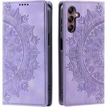 Cool-M Case Samsung Galaxy A34 5g Pu Deri Manyetik Basılı Stand Kabuğu Stand Telefon Kapağı (Yurt Dışından)