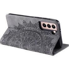 Cool-M Case Samsung Galaxy S21 Fe 5g Pu Deri Baskılı Cüzdan Stand Telefon Kapağı (Yurt Dışından)