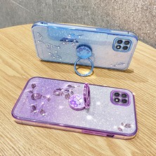 Cool-M Case Samsung Galaxy A22 5g Yüzük Kickstand Tpu Cep Telefonu Kapağı (Yurt Dışından)