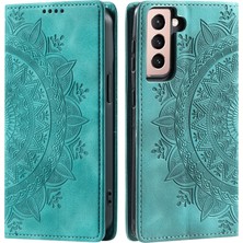 Cool-M Case Samsung Galaxy S22 5g Manyetik Otomatik Kapanış Mandala Çiçek Cüzdan Kapağı (Yurt Dışından)