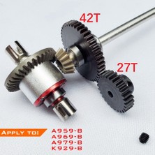 Metal Ana Aks Merkezi Tahrik Mili Diferansiyel Dişli Seti Wltoys A959-B A969-B A979-B 1/18 Rc Araba Yükseltme Parçaları (Yurt Dışından)