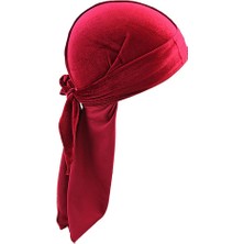 Kenann Moda Kadife Kuyruklu Başlık Bere Ş Kırmızı (Yurt Dışından)