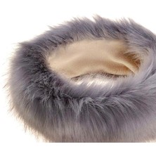 Savakan Bayanlar Sahte Sahte Head Band Kışş Earmuff Sıcak Gri (Yurt Dışından)