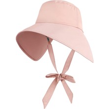 Sholov Güneş Koruma Şapkası Çıkarılabilir Trendy Büyük Kenarlı Ayarlanabilir Balıkçılık Şapkası Kova Pembe (Yurt Dışından)