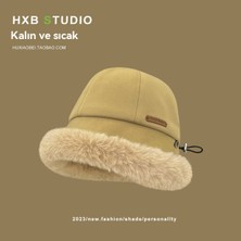 Bocai Peluş Şapka Kadın Sonbahar ve Kış Sıcak Kalın Peluş Köpek Yay Peluş Şapka (Yurt Dışından)