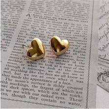 Gold Mini Kalp Küpe