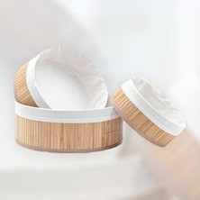 Bambu 3’lü Yuvarlak Sepet