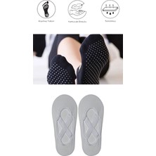 Maruf Shop 2 Adet Bayan Kaydırmaz Tabanlı Yoga Pilates Fitness Dans ve Spor Çorabı