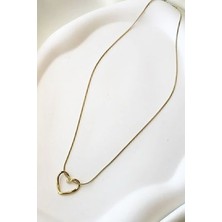 Kalpli Minimal Çelik Kolye