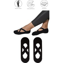 Maruf Shop 2 Adet Bayan Kaydırmaz Tabanlı Yoga Pilates Fitness Dans ve Spor Çorabı