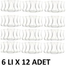 Vefa Ince Belli Çay Bardak (12 Adet x 6lı) Çay Bardağı 1 Koli 72 Adet