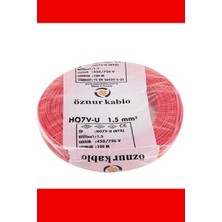 Öznur 1,5mm Nya Kablo (100 Metre) Kırmızı Renk