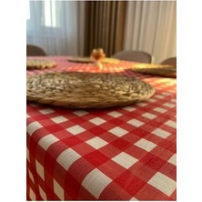 Masa Örtüsü Piti Kareli,sofra Bezi,piknik ÖRTÜSÜ-KIRMIZI-(110CM*150CM)