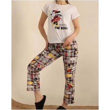 Desenli Pijama Takımı