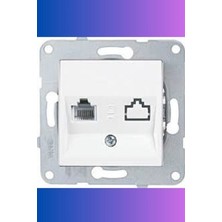 Viko Karre Beyaz Nümeris F Prizi 2 Girişli(Çerçevesiz)