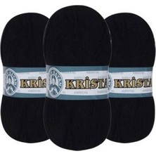 Ören Kristal El Örgü Ipliği Siyah 999 3lü