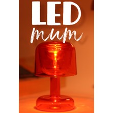 Telvesse LED Mum Iskandinav Tip Pil Dahil Dumansız Alev Ledli Yapay Dekoratif Mum Dekor Işığı Kırmızı PT428