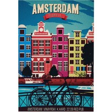 Özverler Amsterdam Mdf Tablo - Renkli - 20X30 cm