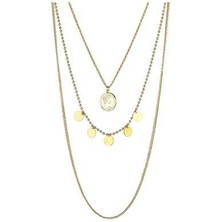 Madalyon ve Pul Dizi Üçlü Kolye