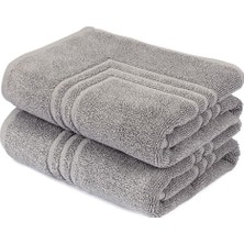 Maura Home Boheme %100 Pamuklu Lüks 2'li Banyo Paspası Seti | 50X70CM | Gri