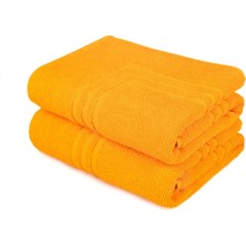 Maura Home Boheme %100 Pamuklu Lüks 2'li Banyo Paspası Seti | 50X70CM | Turuncu