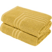Maura Home Boheme %100 Pamuklu Lüks 2'li Banyo Paspası Seti | 50X70CM | Gold