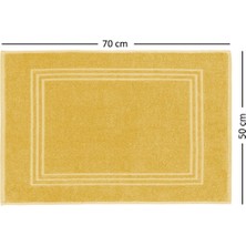 Maura Home Boheme %100 Pamuklu Lüks 2'li Banyo Paspası Seti | 50X70CM | Gold