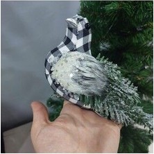 Lolipop Hobi Damalı Süslü Kuş 30  cm , Yıbaşı Dekor, Yılbaşı, Ağaç Süsü, Ev Dekor
