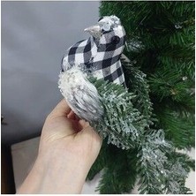 Lolipop Hobi Damalı Süslü Kuş 30  cm , Yıbaşı Dekor, Yılbaşı, Ağaç Süsü, Ev Dekor